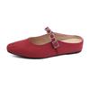 Baotou cool slippers women's summer outer wear wrinkles inner height increase thick-soled Muller shoes women's small thick-soled height increase singl