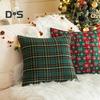 Christmas Pillowcase Plaid Print Single Side Print Colorfast Hidden Zipper Two Sizes Available Couch Decoration Throw Pillow Cover Pillow Sham