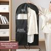 1Pcs Clothes Dust Cover White/Black Fully Enclosed Washable Dust Bag Peva Household Dust Cover With Zipper Coat Suit Cover