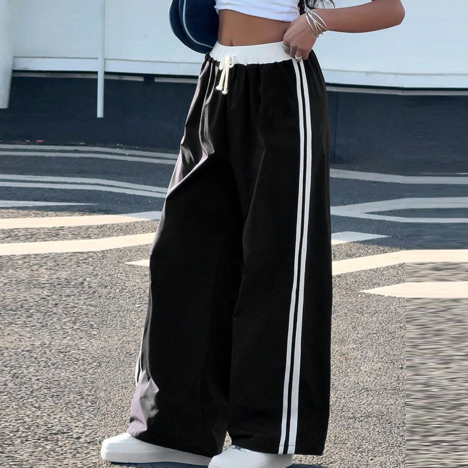 

Women s Straight Pants Fashion Casual Pants Nine Point Harlan Pants L чорний