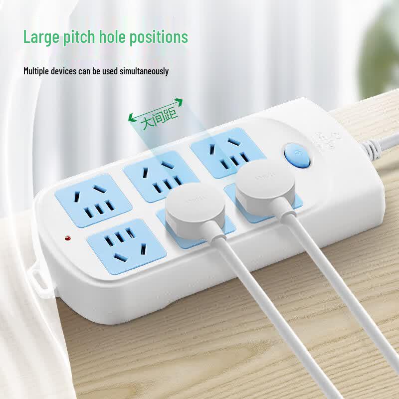 BULL National Standard 6-Outlet Power Strip CN plug (adapter included)