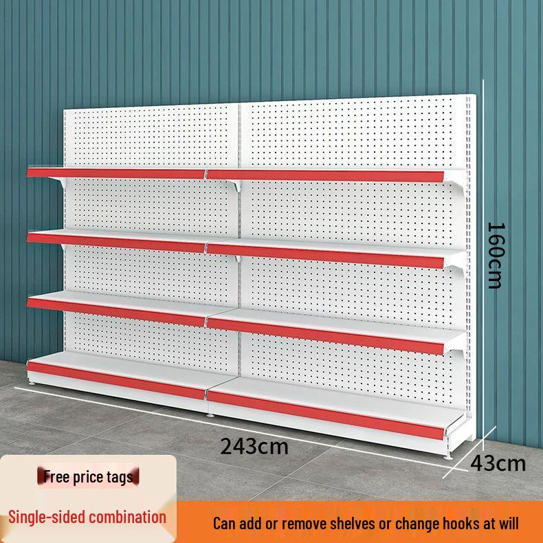 Multi-Layer Island Display Rack for Supermarkets, Convenience Stores, Pharmacies, Stationery, and Snack Shops