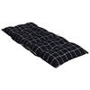 High Back Seat Cushions 6 Pcs Black Checkered Fabric