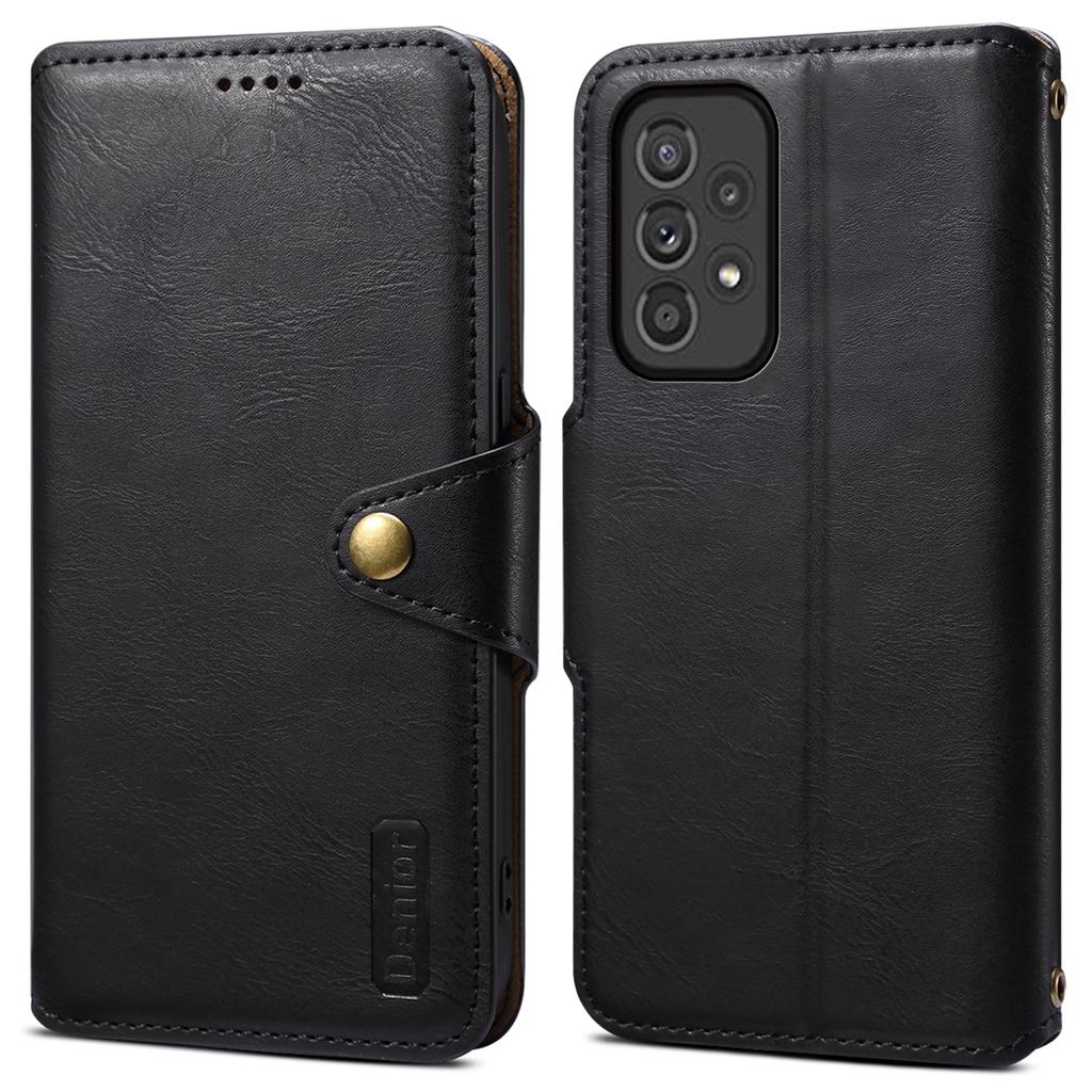 DENIOR For Samsung Galaxy A33 5G Case Wallet PU Leather Drop-proof Phone Cover