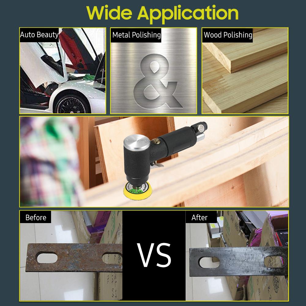 Mini Air Sander 2 Inch 3 Inch Pneumatic Sander High Speed Air-operated Handheld Polisher Waxer