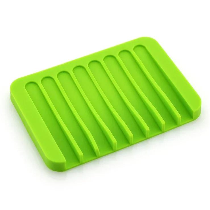 Colorful Silicone Soap Dish and Draining Organizer – No Installation Required, Perfect for Bathroom Accessories