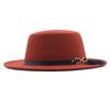 Nouveau chapeau haut de forme à dessus plat pour l'automne et l'hiver, accessoires en fourrure de lapin, chapeau en laine, chapeau panama jazz, chapeau en feutre à larges bords