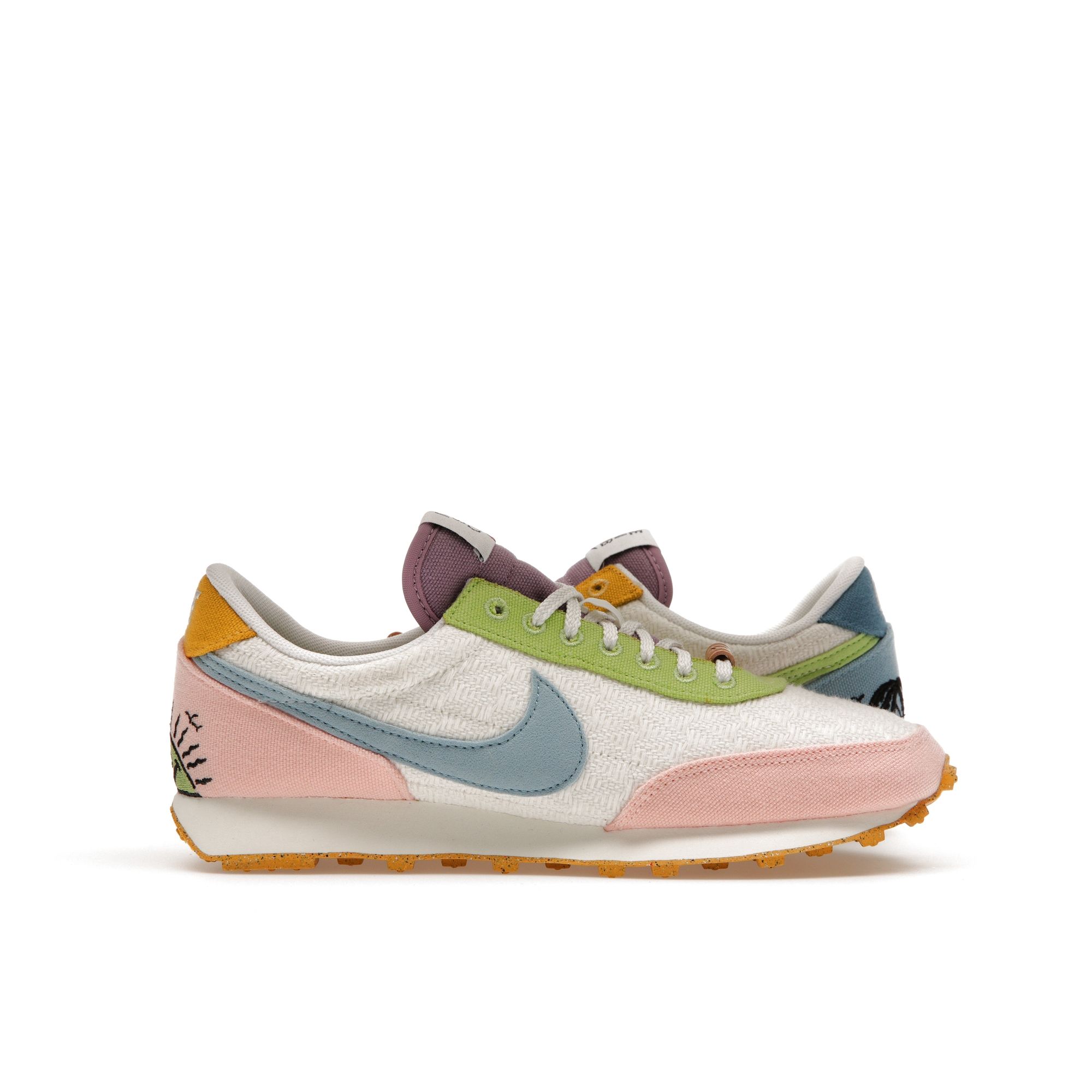 Nike Daybreak SE Sun Club — поношенные синие женские кроссовки White Sail Vivid-Green — фото 5