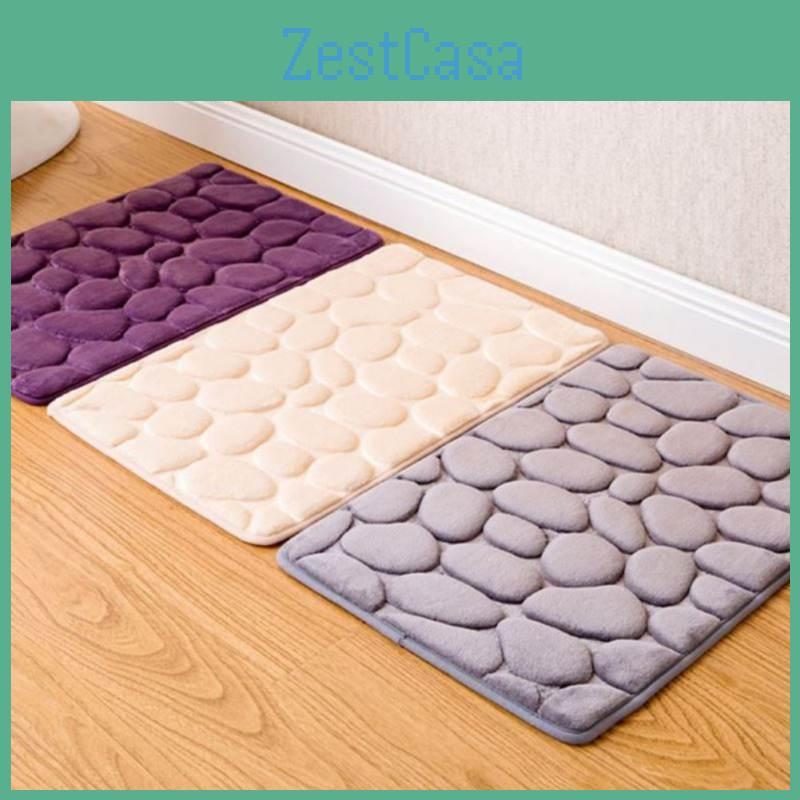 Luxuriöser Kiesel-Teppich aus Polyesterfaser Rutschfeste Matte für Eingangsbereich und Schlafzimmer