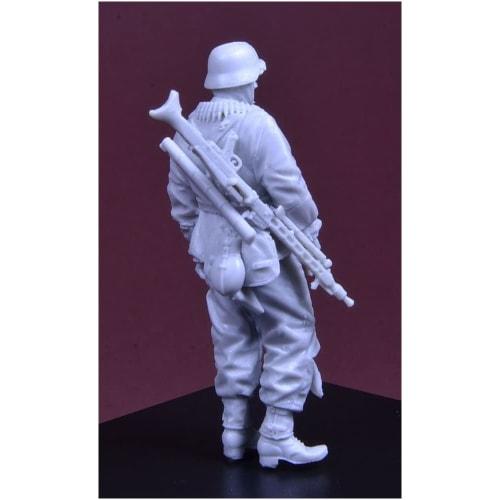 D-Day Miniatures 1/35 Scale Resin Kit DD35206, World War II German Army Waffen-SS MG42 Machine Gunner, Hansen Combat Team, Ardennes, 1944