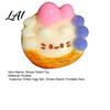 Sensory Stress Ball Kitten Egg Tart Squeeze Toy Relieving Cartoon Fake Toy Soft Stretchy Food Fidget Portable