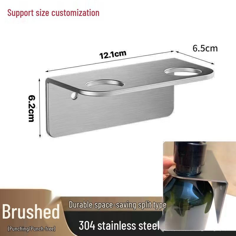 304 Stainless Steel Wall-Mount Shampoo and Shower Gel Dispenser Holder
