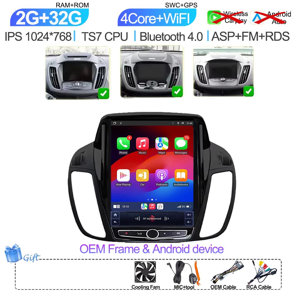 

9.7 inch Car Android Auto For Ford KUGA C-max Escape 2013 - 2015 Multimedia Player Stereo GPS Navigation Head Unit Touch Screen