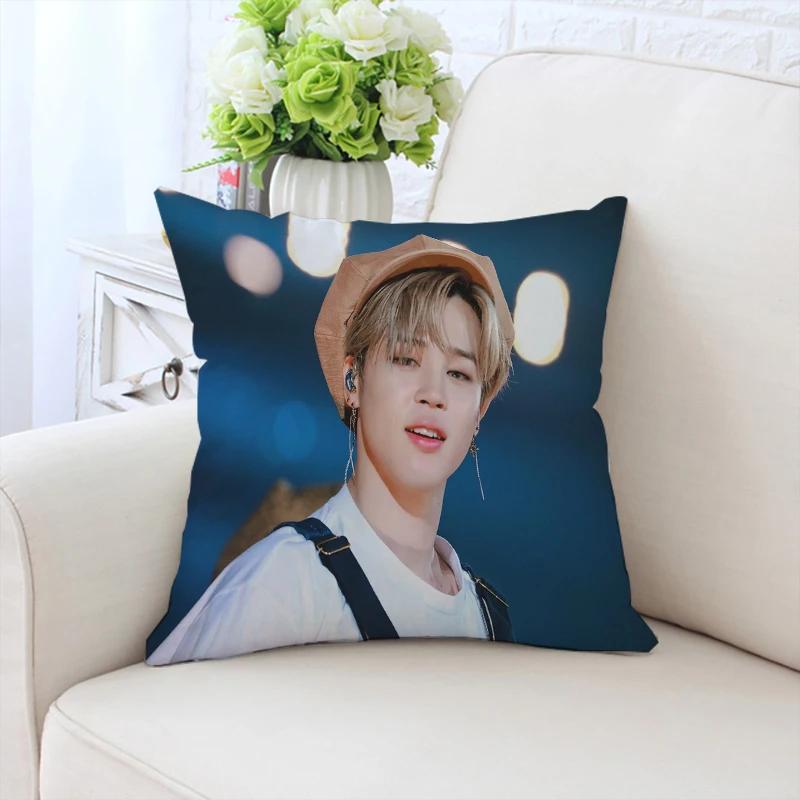 Custom Pillowcase P-Park Jimins Double-sided Printed Sofa Cushion Cover Office Chair Waist Cushion Headboard Cushion 40x40cm