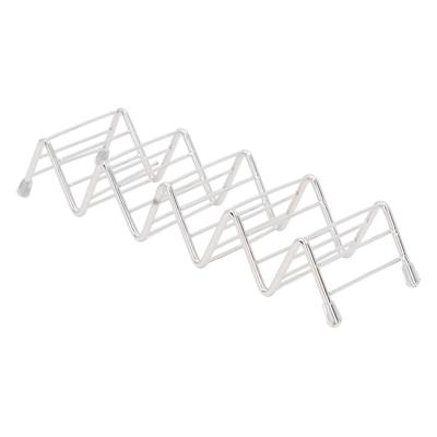 Taco Holder Stainless Steel Thin Pancake Stand Rack Wavy Shape Taco Tray for Restaurant Party