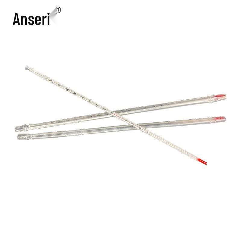 AISAIR Industrielles Glasstab-Thermometer mit roter Flüssigkeit