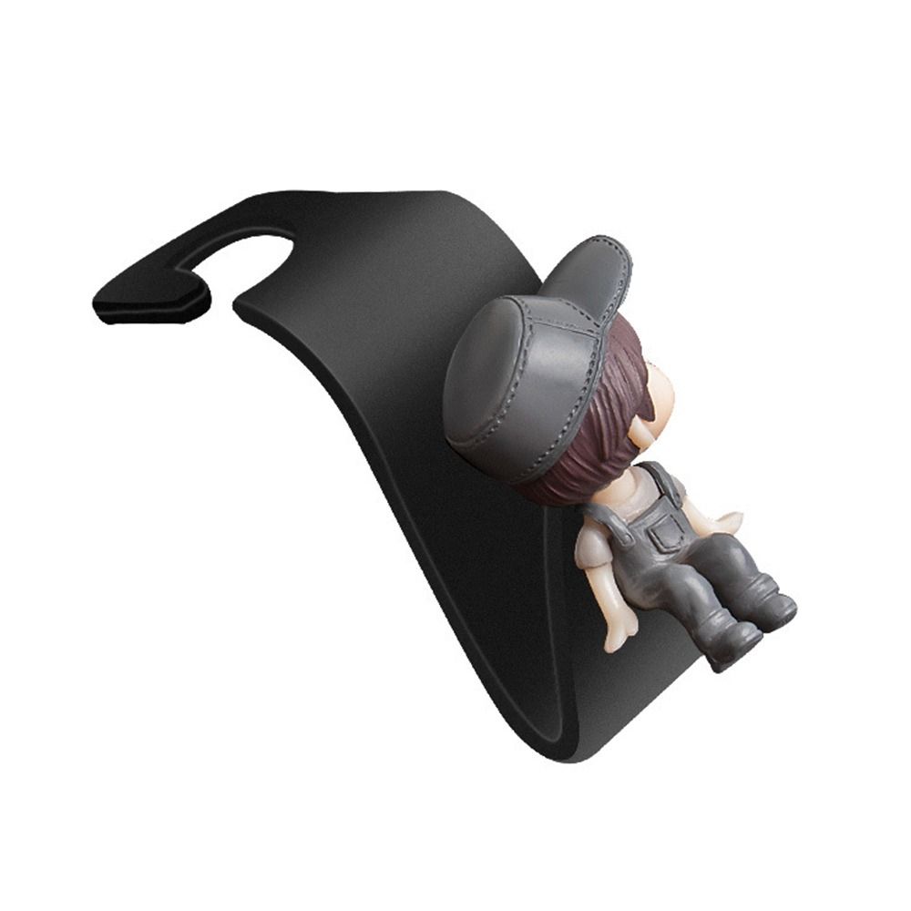 2Pcs Universal Car Headrest Hook Cute Couple Car Hanger Seat Back Hanger Storage Hook Cloth Storage Holder Clip Car Accessories