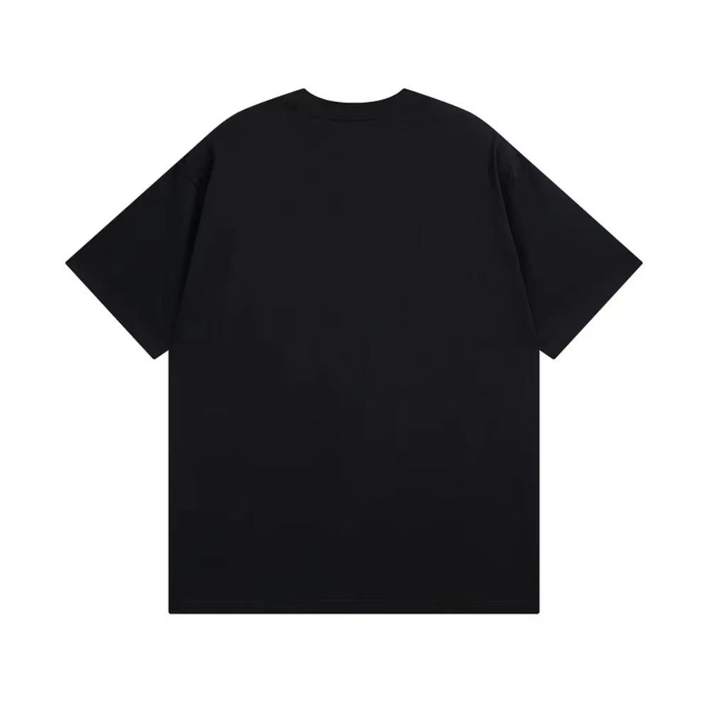 2024 Trendy Pánské Dámské Tričko Léto Bavlněné Tričko Oversized Krátký Rukáv Tričko Luxusní Značka Potisk Tričko Top Oblečení Streetwear