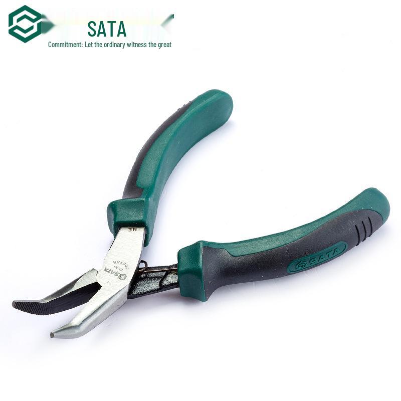 SATA Mini Wire Pliers Set: Needle-Nose, Bent-Nose, Flat-Nose Tools