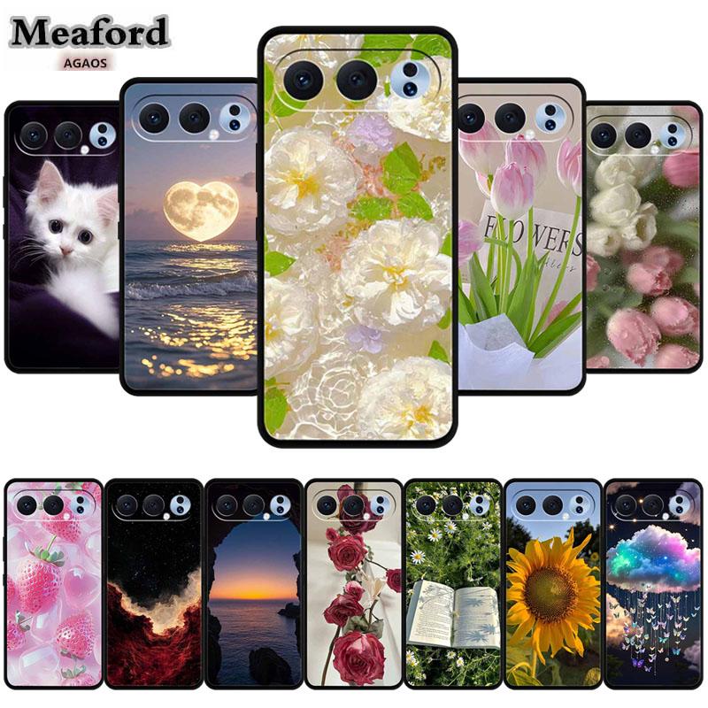 Flower Patterns Cover For Honor 500 Pro Silicone Soft TPU Phone Case Bunper Honor500 Pro MEP-AN00 Funda Back Anime Cats Lovely