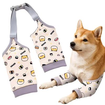 Pet Dog Leg Protector Pants for Front Leg Injuries - Warm Joint Sleeve and Knee Pad To Prevent Licking Wounds