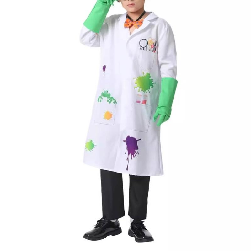 Doplňky kostýmu Šíleného vědce Zpátky do budoucnosti Plášť šíleného vědce Brýle Kravata Halloweenský Cosplay kostým
