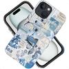 Compatible with for iPhone 14 Seashell Ocean Blue Collage Phone Case for Girl Women Boy Men Scratch Resistant Shockproof Cover