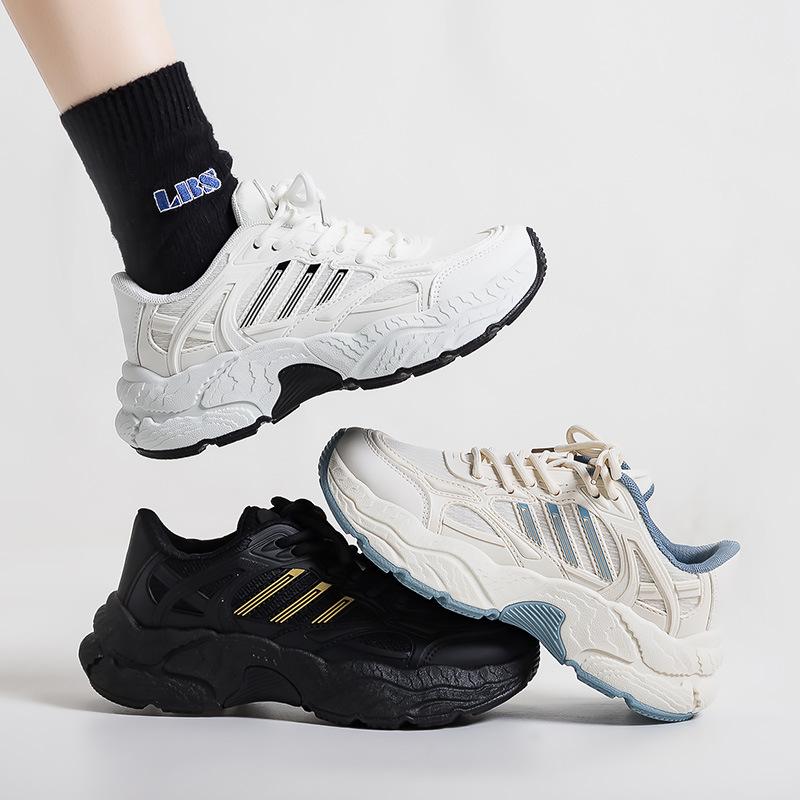 Women's shoes spring new mesh breathable retro sneakers platform casual sneakers