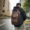 Schultasche: Neues Echtleder für Damen und Herren, Narbenleder vom Rind, Rucksack mit großem Fassungsvermögen, modische europäische und amerikanische Vintage-Umhängetasche