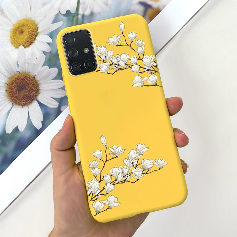 For Samsung A51 A71 A31 Phone Case Fashion Pattern Liquid Silicone Full Protection Back Cover For Samsung Galaxy A 51 71 31 Capa