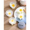 Steamed Egg Mould Multifunctional Prevent Stick Quick Cooking Cute Boil Egg Mould with Oil Brush for Home Kitchen