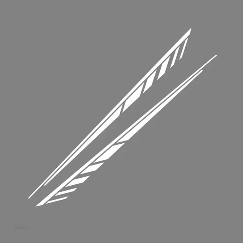 2 st Sidostripeklistermärke för bilkaross Vinylbilklistermärke Lämpligt för alla sidodekorationsklistermärken för bil Bil exteriörtillbehör