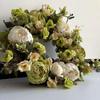 40cm Nordic Silk Rose Peony Wreath for Wedding & Home Wall Decoration