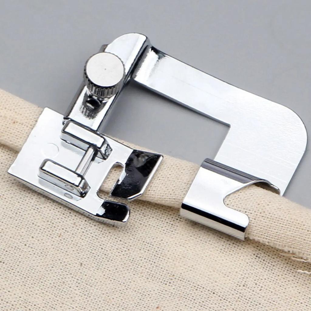 1PC Household Flat Car Multi-function Sewing Machine Accessories Narrow Rolled Hem Curling Presser Foot Sewing Presser Foot Tool