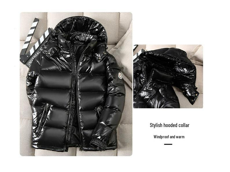Men's Korean Style Hooded Lightweight Down Jacket for Autumn & Winter - Pure Color, Loose Fit, Unisex.