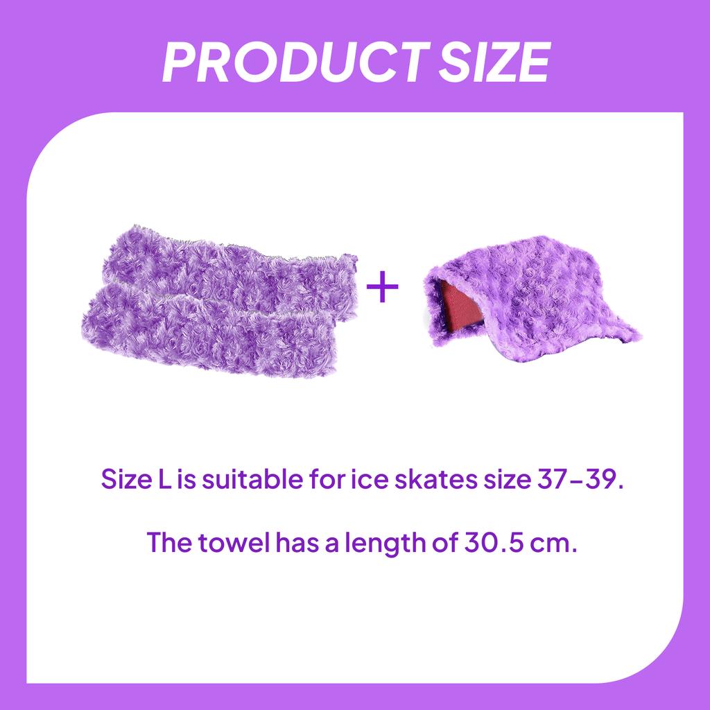 2Pcs Ice Skate Blade Covers Towel Inner Absorbent Portable Blade Protector for Training Sports Hockey Skates Figure Skates