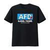 AFD T-Shirt Deutschland Alkohol Freunde Feiern Bier Lustiges Trinkdesign Vintage Gewaschen Lässig Streetwear Bequem Atmungsaktiv