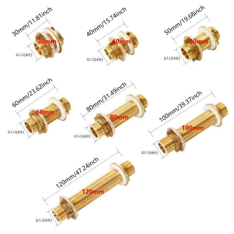 Brass Hose Bulkhead Fitting Connector Suitable for Water Tanks, Ensures Firm Installation Quick Repairs And Maintenance