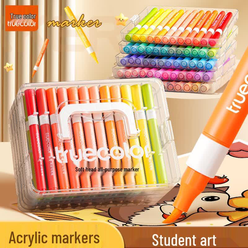 TRUECOLOR Washable Acrylic Marker Pen Set