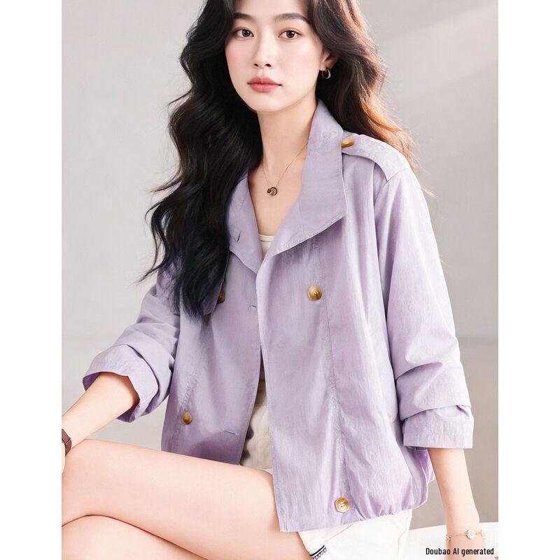D.F.DEAR Women's Elegant Lapel Casual Jacket