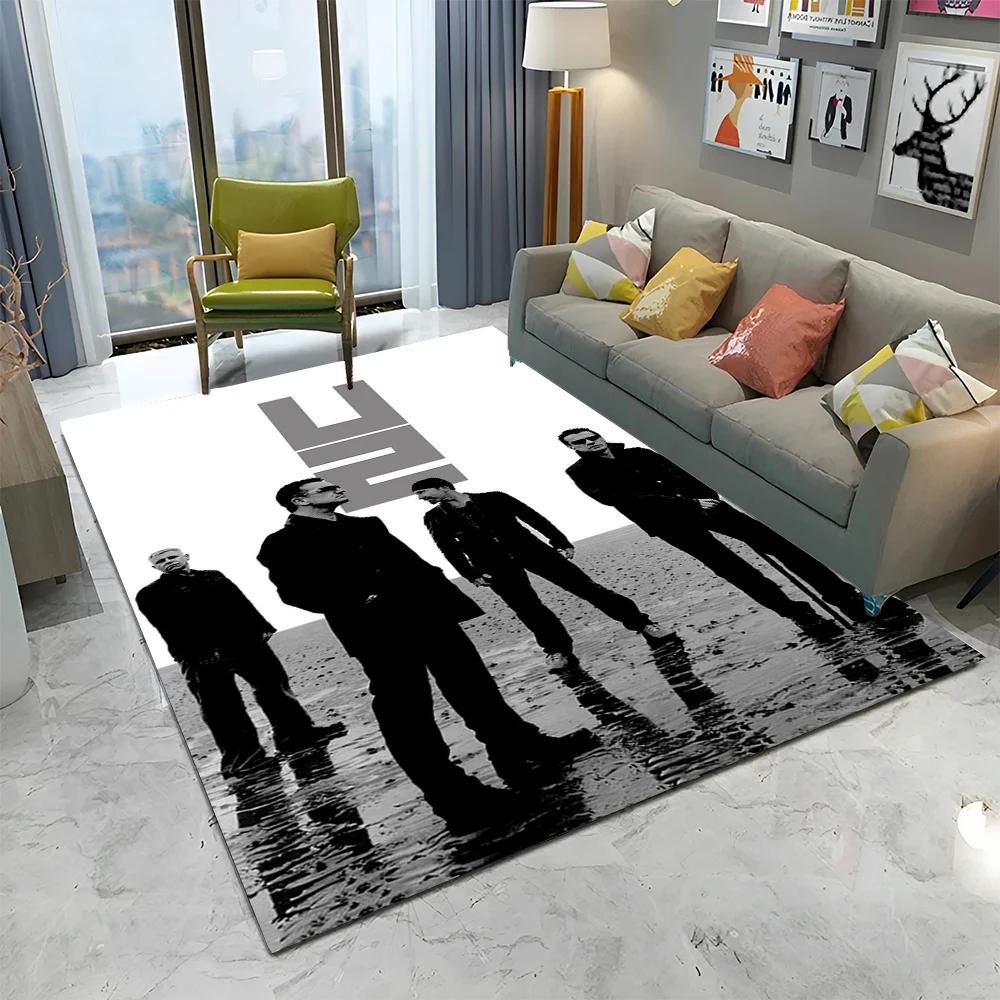 Tappeto Arazzo Stampa 3D U2 Rock Bang Bono, Tappeto per Soggiorno Camera da Letto Bambini Divano Zerbino Decorazione, Tappetino Antiscivolo per Bambini