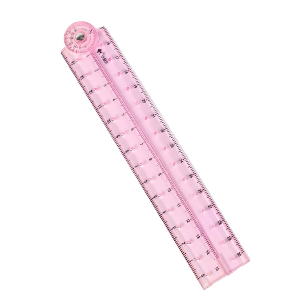 Transparentes Klapplineal, flexibles Zeichenlineal, Zentimeterskala, Messlänge 0–30 cm (0-12 Zoll) zum Zeichnen und Messen