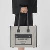 Burberry Canvas With Leather Tote Bag, Shopping Bag, Canvas Bag, Handbag, Shoulder Bag Small Women's Gray/Black 80441371