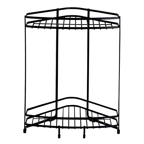 

[Online Exclusive] BLKP. Pearl Metal 2-Tier Corner Stand for Bathroom Storage, Limited Edition, Black, BLKP, AZ-5077