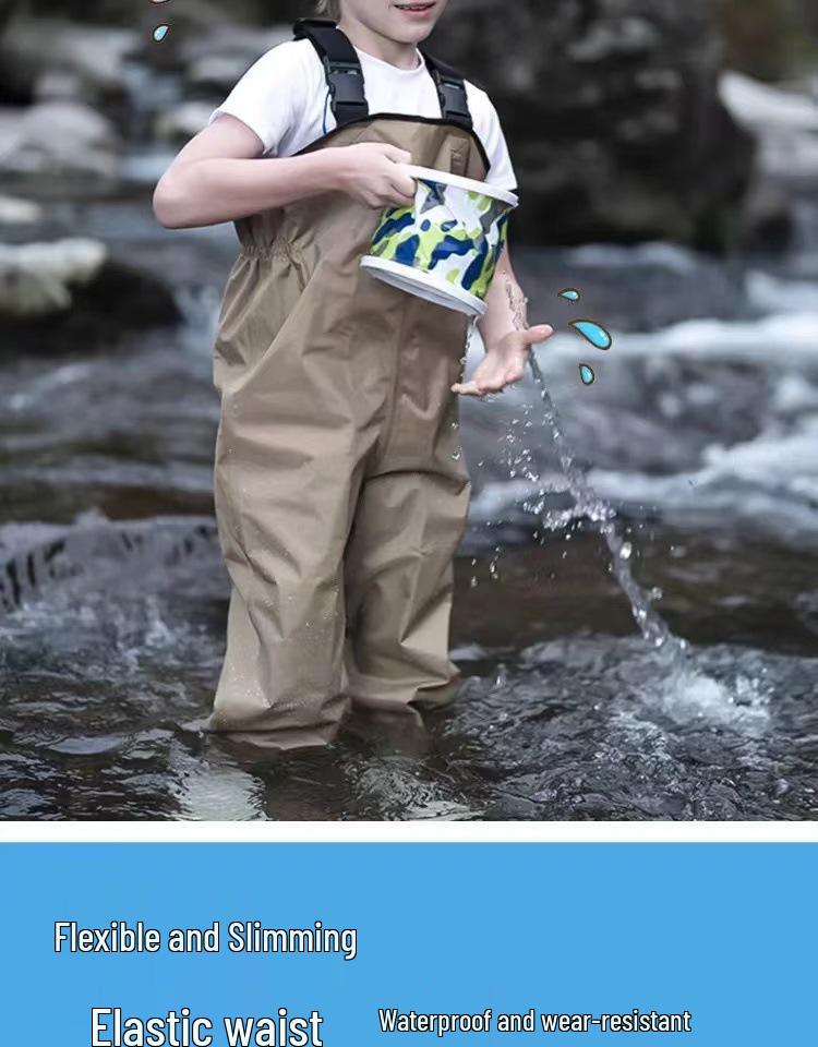 Ultraleichte wasserdichte Kinder-Wathose - Einteiliger Ganzkörperanzug für Strand und Kindergarten