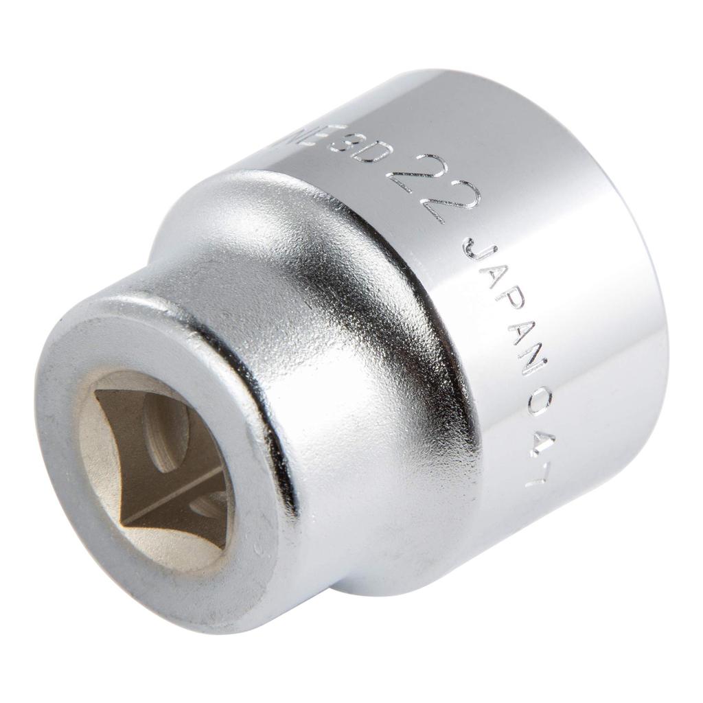 TONE Socket Drive Angle Width Across Flats 22mm (12-sided) 3D-22 9.5mm (3/8")
