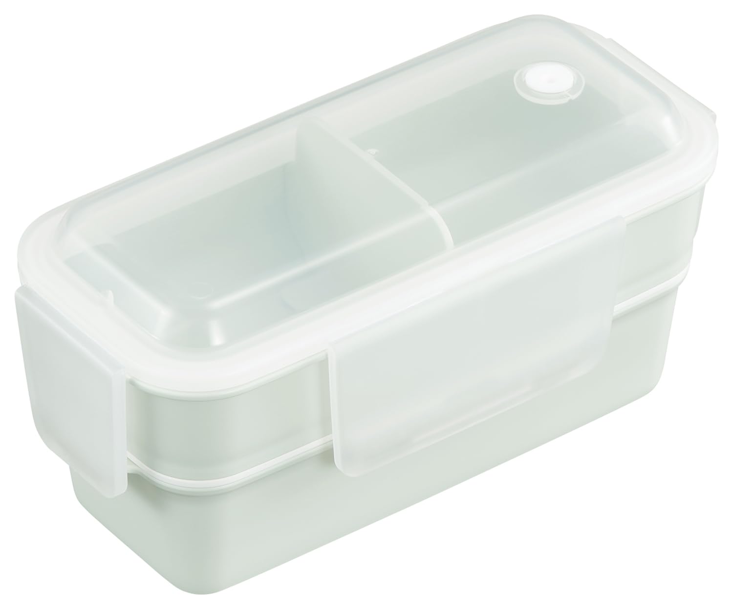 

OSK Бледно-зеленый ланч-бокс, можно мыть в посудомоечной машине и использовать в микроволновой печи, с разделителями, двухъярусный контейнер, [HPCW-600D] зелёный