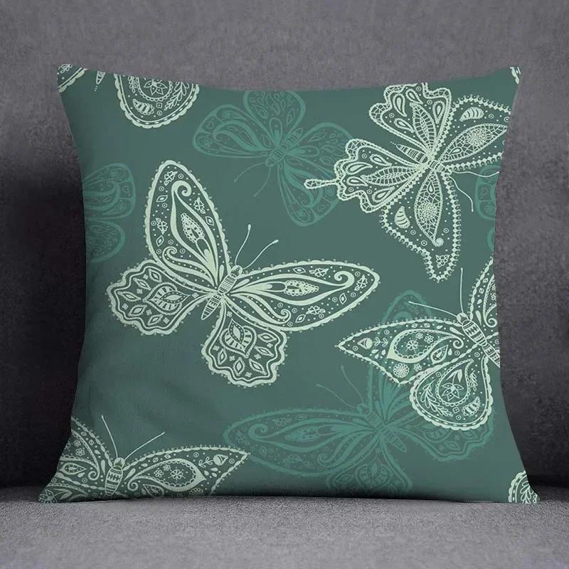 

Ретро бабочка квадратная наволочка украшение для дома и офиса наволочка 66x66cm бордовый