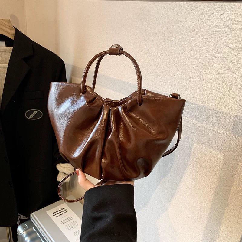 Lightweight and Comfortable Cloud Forest Style Versatile Fashion Large Capacity Pleated Women's Bag Original Small Bag Lazy Style