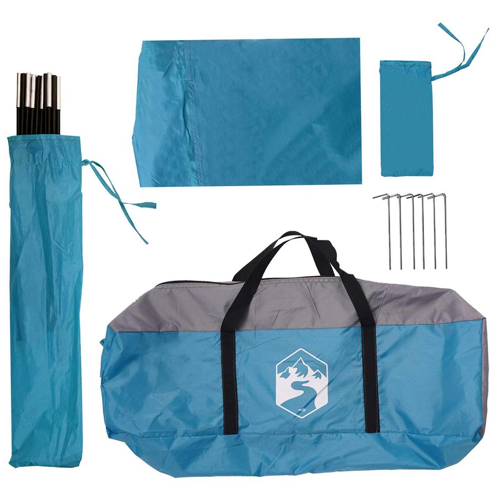 Car Canopy with Roof Blue 350 X 250 Cm Polyester and Steel